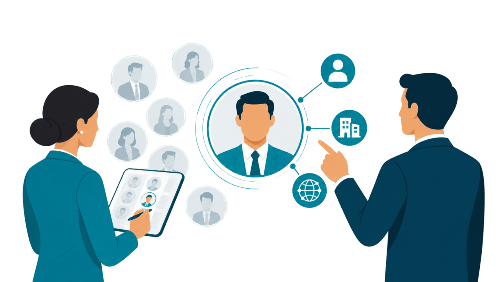 Depiction of content syndication turning interest into validated leads.