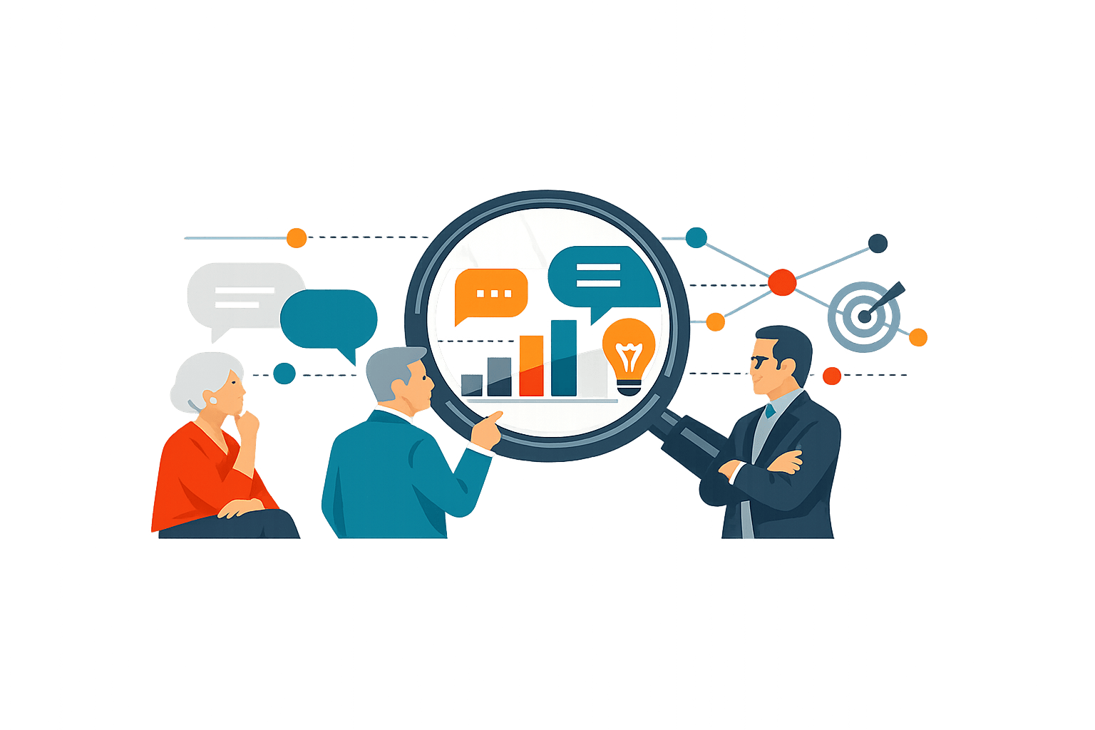 Business leaders using an insight lens to clarify complex buyer signals.